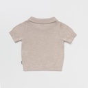 T-shirt w/collar light beige back